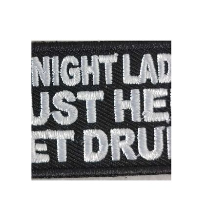 Iron On Patch Funny Slogan Comedy sew Badges Not Tonight Ladies 7.5 x 3.3cm P080
