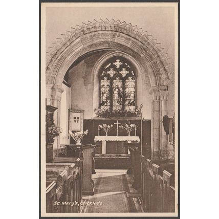 Interior, St Mary's Church, Cricklade, Wiltshire, c.1930s - Wyndham Postcard