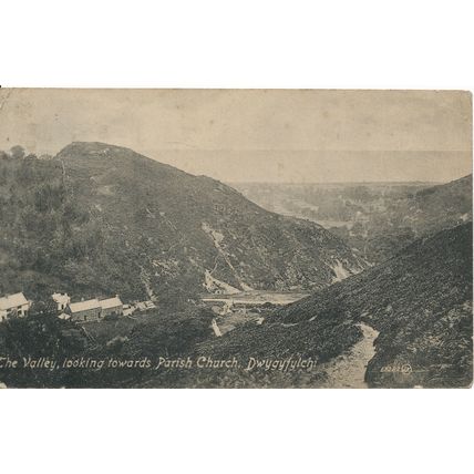 PC17049 Valley. Looking Towards Parish Church. Dwygyfylchi. Valentine. 1919