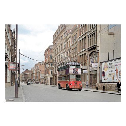 ptc7827 - London - LT Trolleybus Reg.EXV 308 near Old Street in 1961. print 6x4