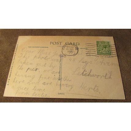 1918 fr ETW Dennis Postcard - Carpet Gardens - Eastbourne, Sussex