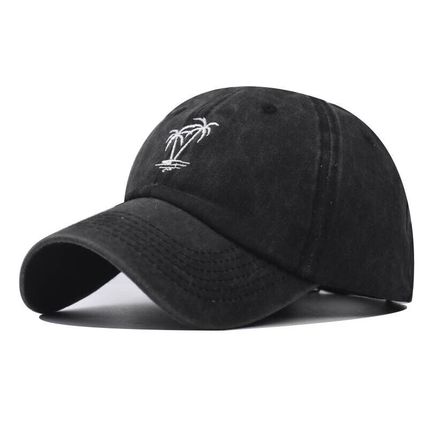 Baseball Caps Sunscreen Hats Baseball Hats Faded Cap Coconut Tree Embroidery