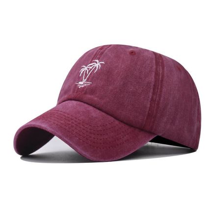 Baseball Caps Sunscreen Hats Baseball Hats Faded Cap Coconut Tree Embroidery