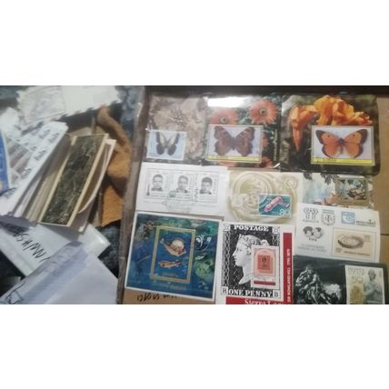 10 Sheets 12 Stamps 7 MNH + 3 Used XF WW -Foreign Lot Vintage 50+ Years Old!