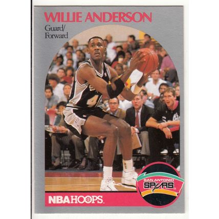 1990-91 Hoops Willie Anderson basketball card #263 - Spurs