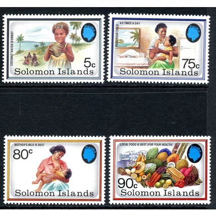 Solomon Islands 1991 sg687/97 Pests, QEII se-tenant, Health - MNH - 2 scans