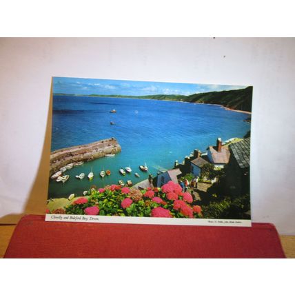 CLOVELLY & BIDEFORD BAY, DEVON unused postcard by John Hinde c.1984 =