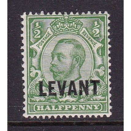 BRITISH LEVANT 1911 GV ½d MINT HINGED SG L14