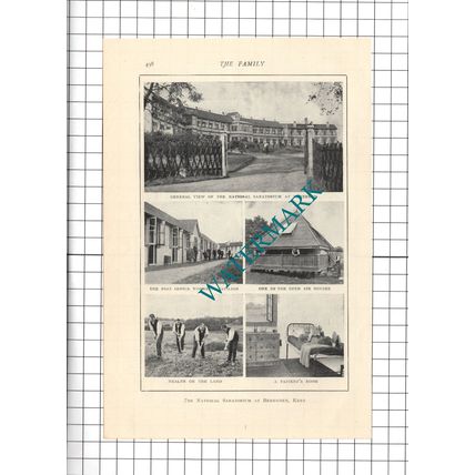 The National Sanatorium Benenden Kent - c.1914 Cutting