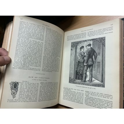 RARE* 1884 "THE QUIVER MAGAZINE" VOL 19 BOUND ISSUES 1.5kg ANTIQUE BOOK (P8)