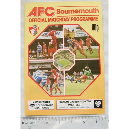 1988 programme AFC Bournemouth v. Walsall