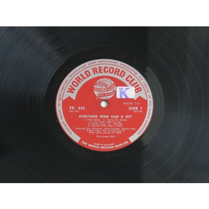 VARIOUS ARTISTS, EVERYONE WHO HAD A HIT VINYL LP.