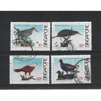 Singapore.Coastal Birds set of 4.Fine Used.Jul25
