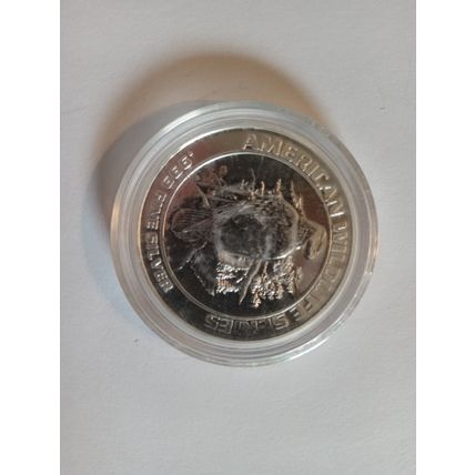 1993 Foxwoods Eagle American Wildlife Series Bingo Token .65oz .999 Fine Silver