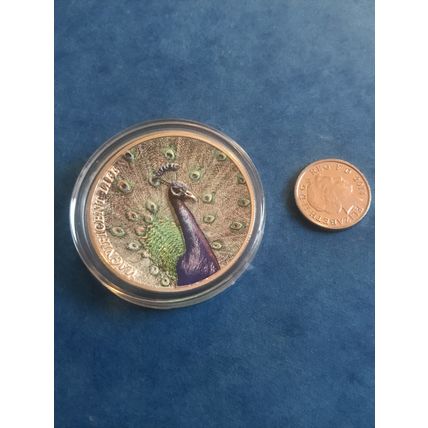 2022 Cook Islands Silver Peacock coin