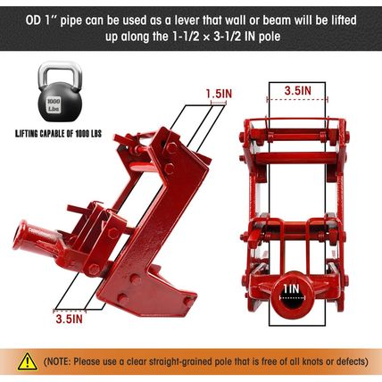 Heavy-Duty Malleable Casting Iron Wall Jack for Lifting Wall Beams Decks and Mor