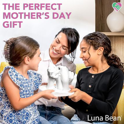 Luna Bean XL Family Hand Casting Kit – Extra-Large Hand Molding Kit for Families