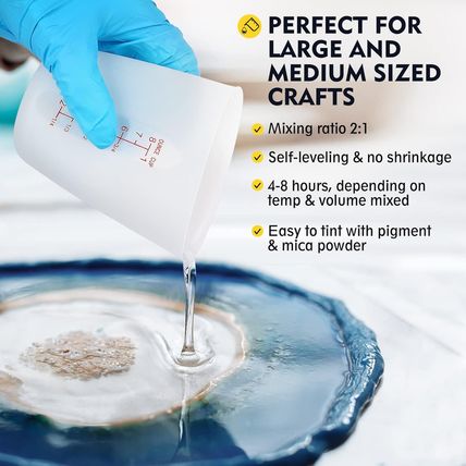 Magicfly Deep Pour Epoxy Resin 3 Gallon Kit with Pump for 2-4" Depths, Art Casti