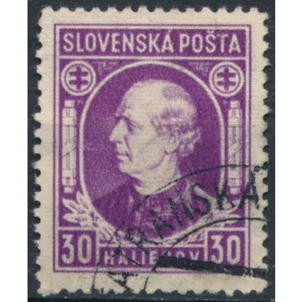 Andrek Hlinka: 30h P12½ - Slovakia 1939 - FH - MiNr 38XA