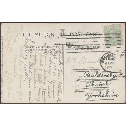 Princes Avenue, Hull, Yorkshire, 1907 - Milton Postcard