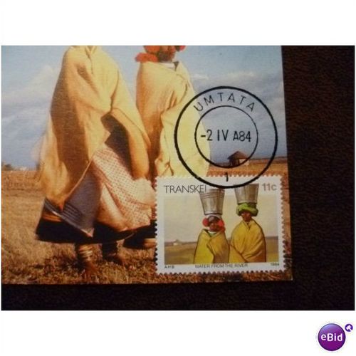 Transkei 1984 Xhosa Culture 11c stamp Maxi Card FDI SG148 women carrying water