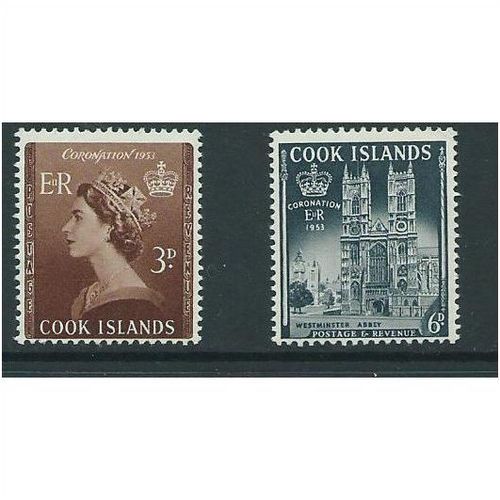 cook islands stamps sg160 coronation set hm