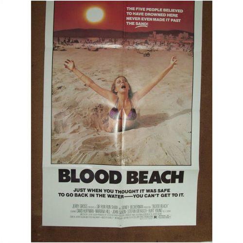 BLOOD BEACH David Huffman, Mariana Hill, John Saxon 1-Sheet Poster