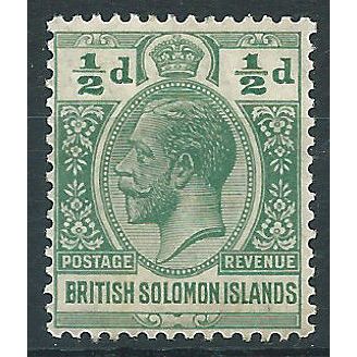 Solomon Islands 1914 SG22 1/2d Green "POSTAGE REVENUE" Mounted Mint....