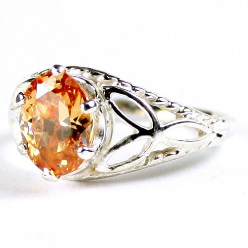Champagne CZ, 925 Sterling Silver Ring, SR137