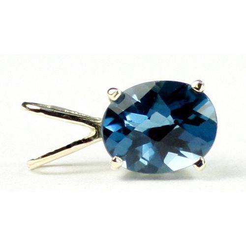 London Blue Topaz, 14KY Gold Pendant, P002