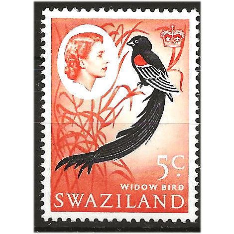 Swaziland 1962 SG96 5c Black, Red & Orange-Red Mounted Mint . ..