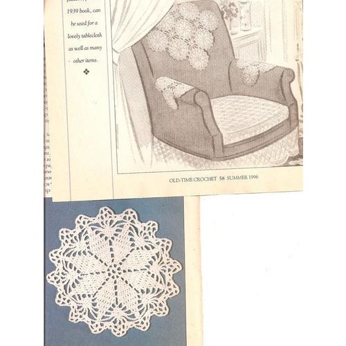 Crochet Doily Pattern Lucky Star Chair Set