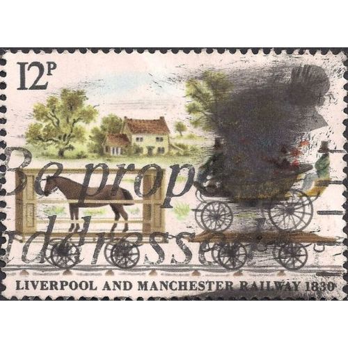 GB, RAIL, Liverpool & Manchester, white 1980, 12p