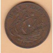 GB Halfpenny 1959 EF