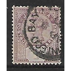 JAMAICA 1889 1d PURPLE & MAUVE SG 27 FINE USED#2