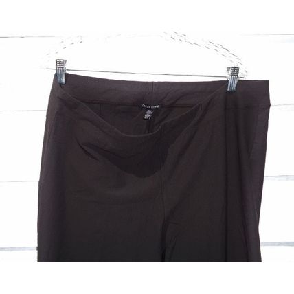 Eileen Fisher Womens Viscose Pants XL Brown 38 Waist 020