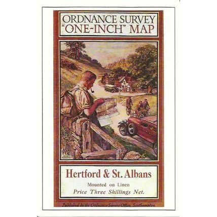 Advertising HERTFORD & ST ALBANS Map Cover Postcard (Walking Magazine 11)