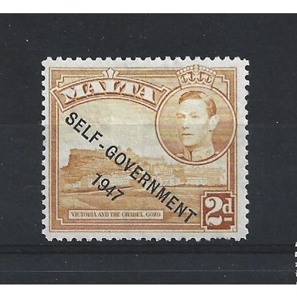 Malta.SG238c 2d Victoria and Citadel,Gozo (Yellow-Ochre).Mounted Mint.Apr25d