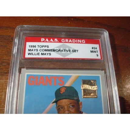 1996 Topps, Graded Mint 9, WILLIE MAYS, Mays Commemorative Set, Giants