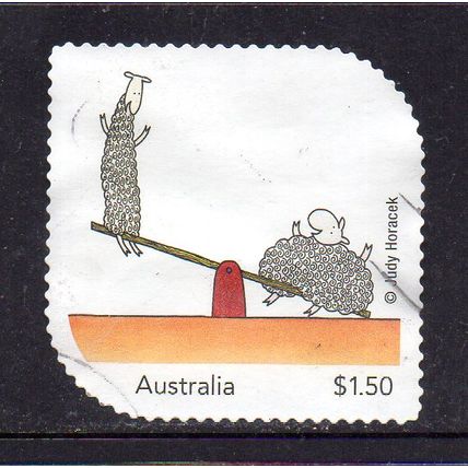 2024 WHERE IS THE GREEN SHEEP? USED SELF-ADHESIVE MYSTAMP. 35/36