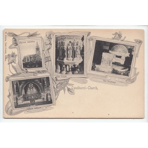 Lyndhurst Church Old Multiview Postcard New Forest Hampshire