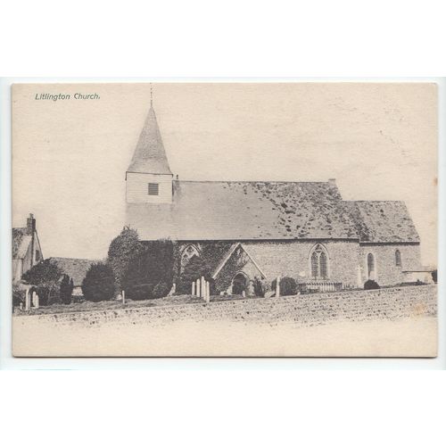 St Michael the Archangel Church Litlington Postcard East Sussex