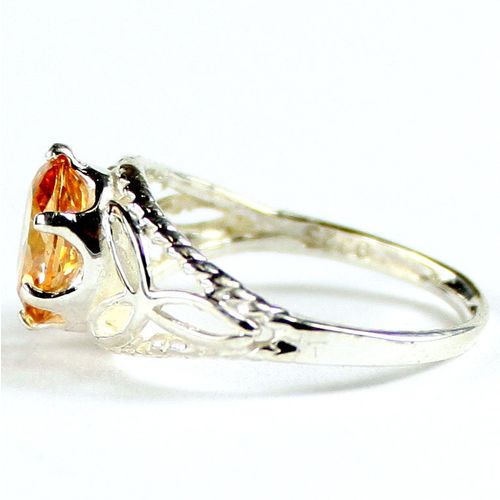Champagne CZ, 925 Sterling Silver Ring, SR137