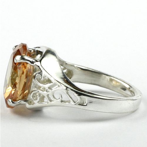 Champagne CZ, 925 Sterling Silver Ring, SR057