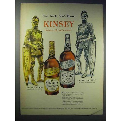 1948 Kinsey Gold and Silver Whisky Ad - Noble