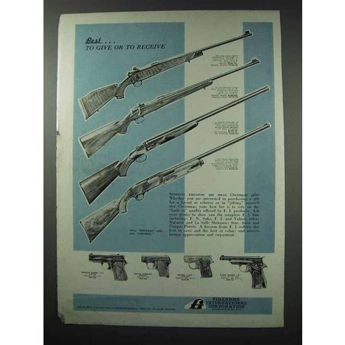 1959 FI Ad - Sako Forester Deluxe, F.N. Supreme Mauser