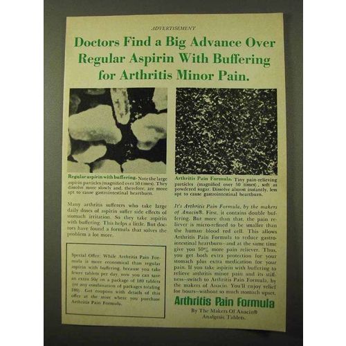 1971 Anacin Arthritis Pain Formula Ad - A Big Advance