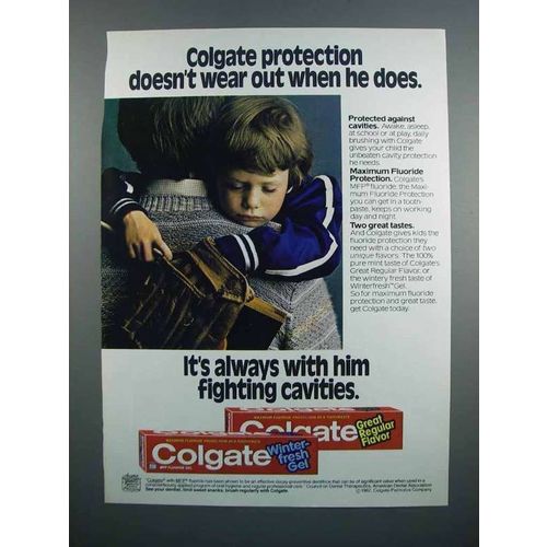 1983 Colgate Toothpaste Ad - Doesn't Wear Out