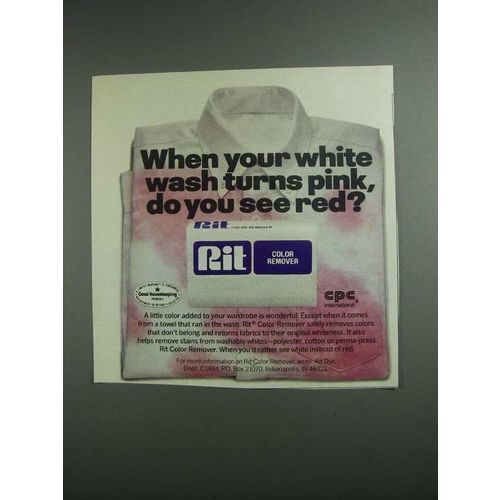 1984 RIT Color Remover Ad - Do You See Red?