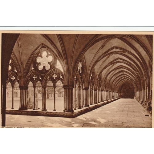 Salisbury Cathederal Cloisters Wiltshire Postcard (WL77340)